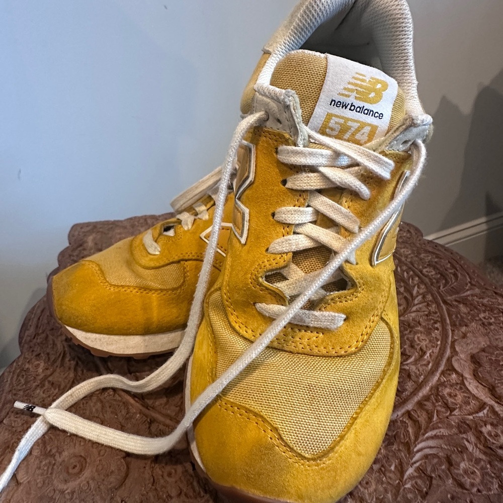 New Balance 574 Yellow Sneakers